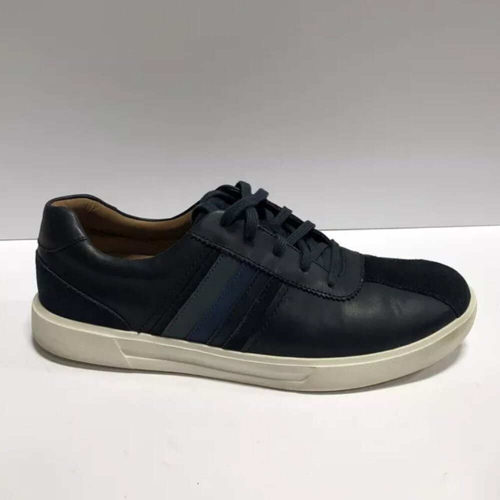 Clarks Mens Un Costa Band Sneaker Navy Leather Size 10.5M